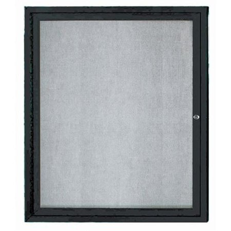 AARCO Aarco Products ODCC3630RBK 1-Door Outdoor Enclosed Bulletin Board - Black ODCC3630RBK